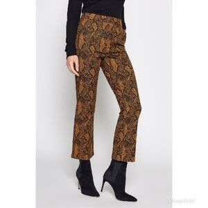 Joie Black and Brown Python Patterned Pants